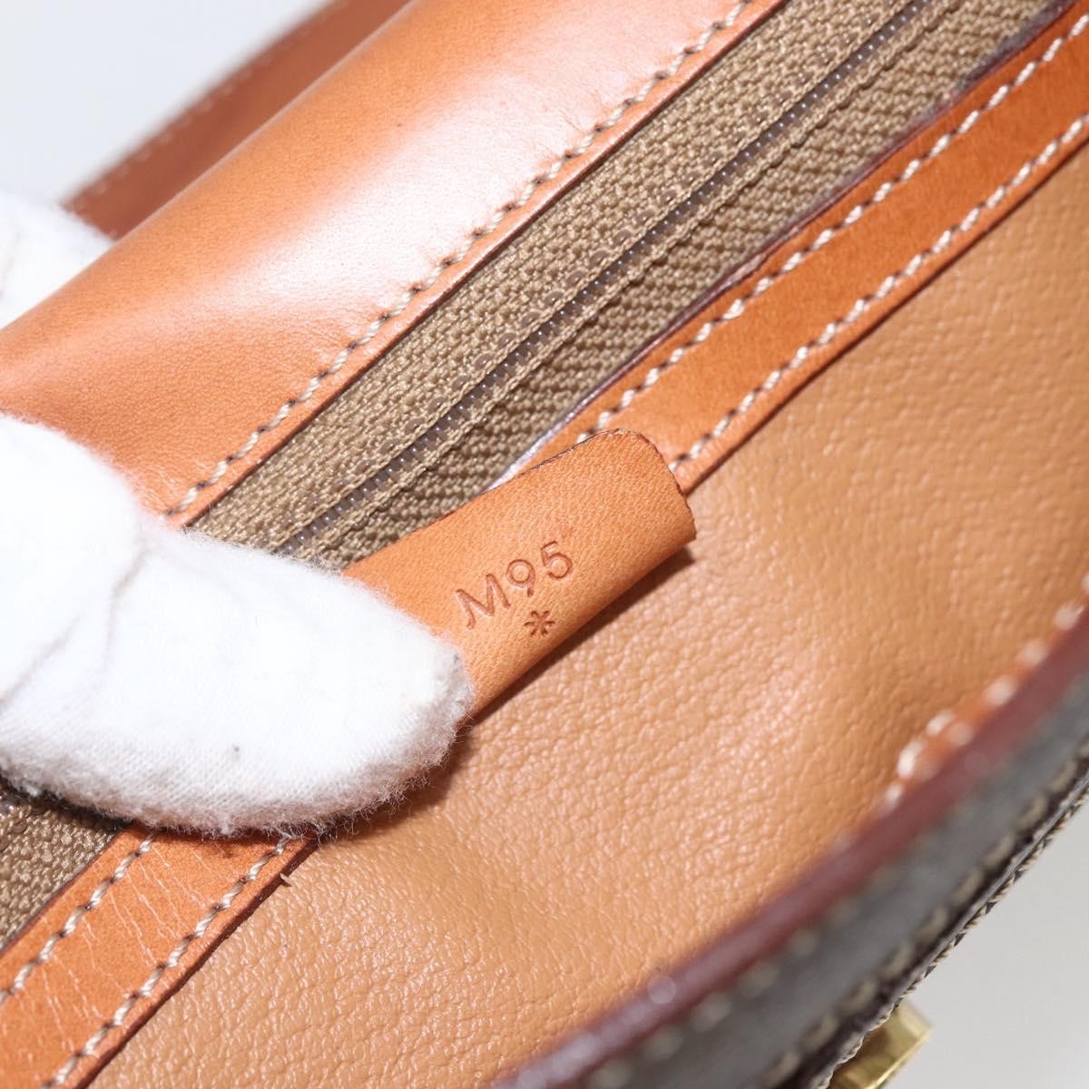 Celine Vintage Macadam Shoulder Bag Canvas And Leather Brown Canvas Shoulder Bag Bag