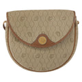 Christian Dior Vintage Honeycomb Flap Crossbody Bag Canvas And Leather Beige Canvas Shoulder Bag Bag (Pre-Owned)