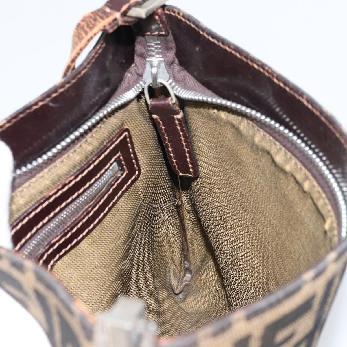 Fendi Vintage Shoulderbag Canvas Brown Canvas Shoulder Bag Bag