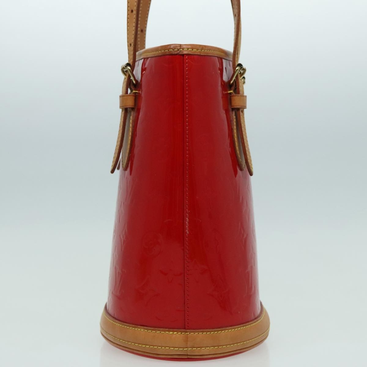 Louis Vuitton Bucket Bag Monogram Vernis Red Patent_Leather Shoulder Bag