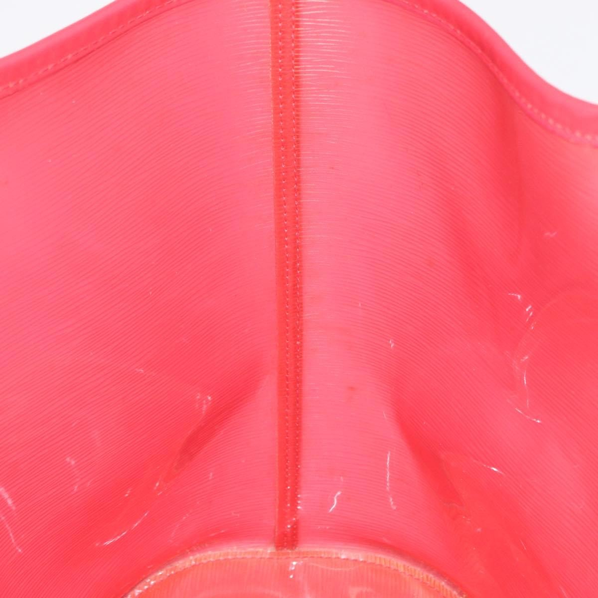 Louis Vuitton Plage Lagoon Bay Handbag Vinyl Epi Leather Red Plastic Tote Bag