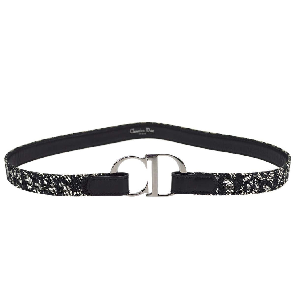 Christian Dior Vintage Belt Canvas Black Canvas Belts Accessory (Pre-Owned)