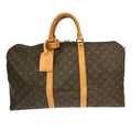 Louis Vuitton Keepall Bag Monogram Canvas Brown Canvas Travel Bag