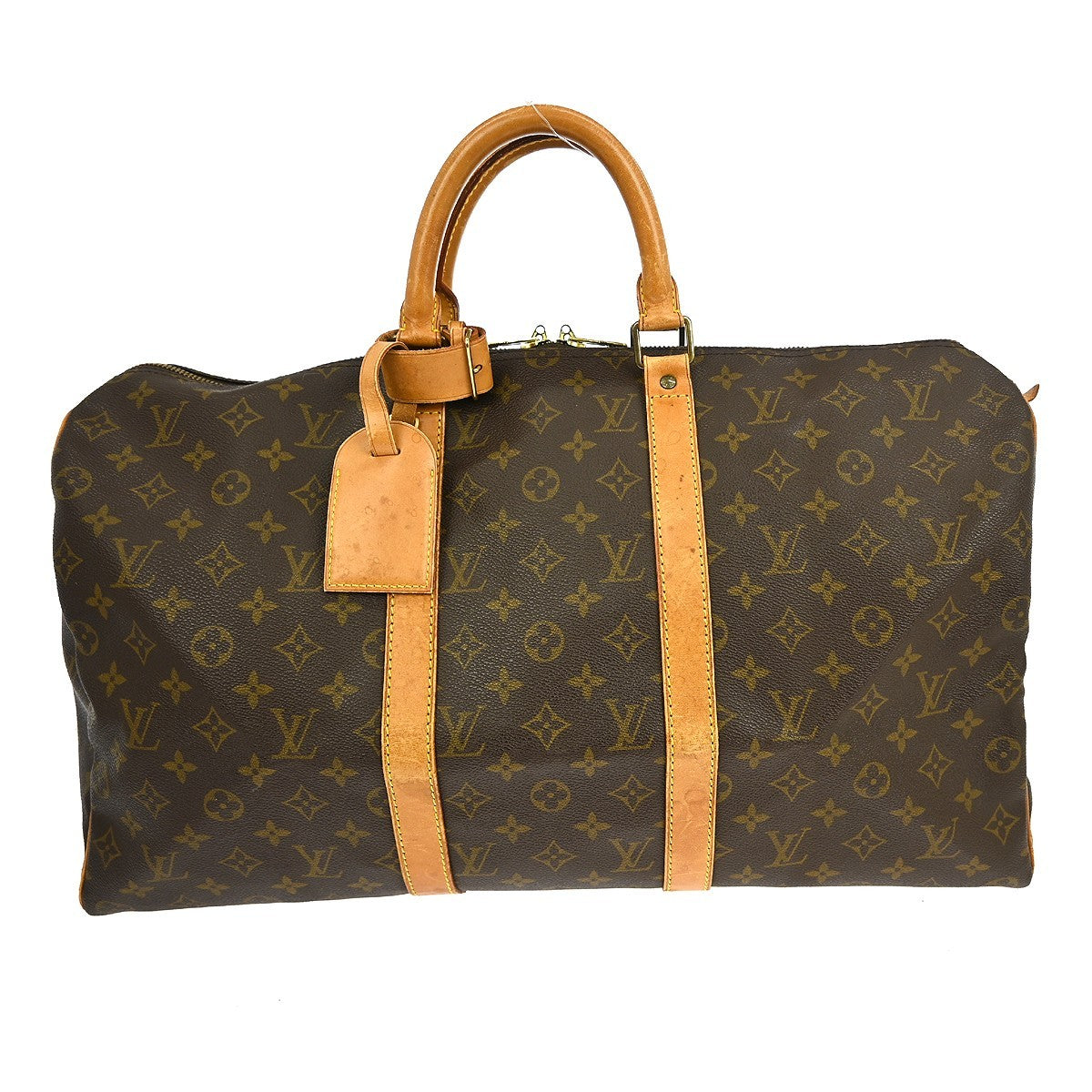 Louis Vuitton Keepall Bag Monogram Canvas Brown Canvas Travel Bag