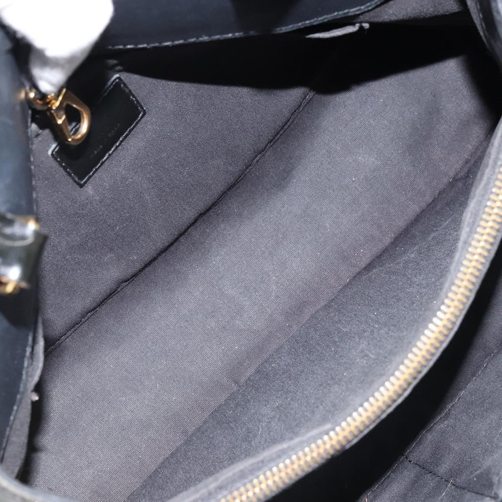 Louis Vuitton Montaigne Handbag Monogram Vernis Black Patent_Leather Handbag