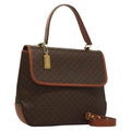 Celine Triomphe Vintage Handbag Macadam Canvas Brown Canvas Bag