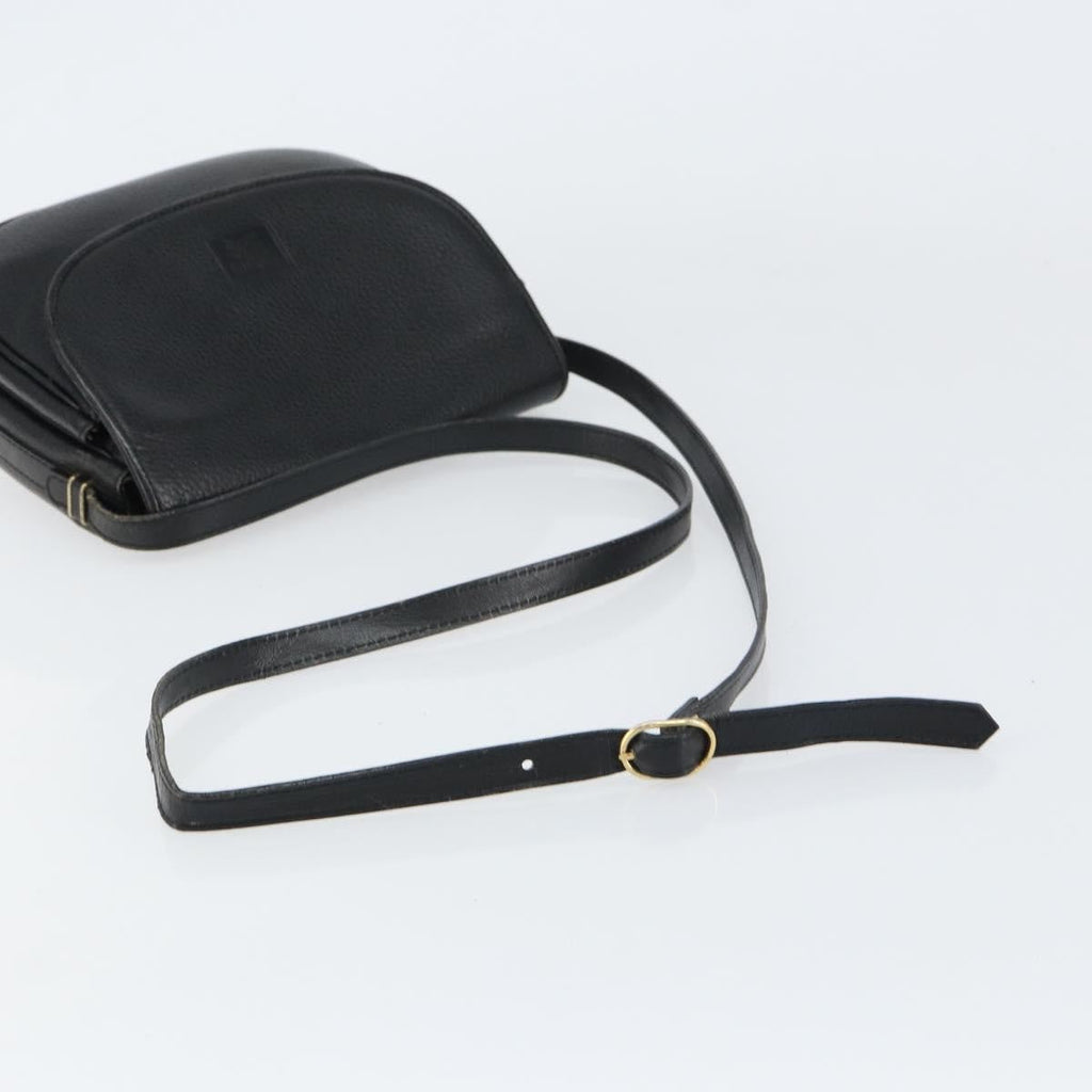 Burberry Vintage Shoulder Bag Leather Black Leather Shoulder Bag