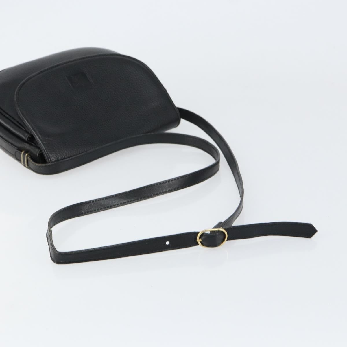 Burberry Vintage Shoulder Bag Leather Black Leather Shoulder Bag