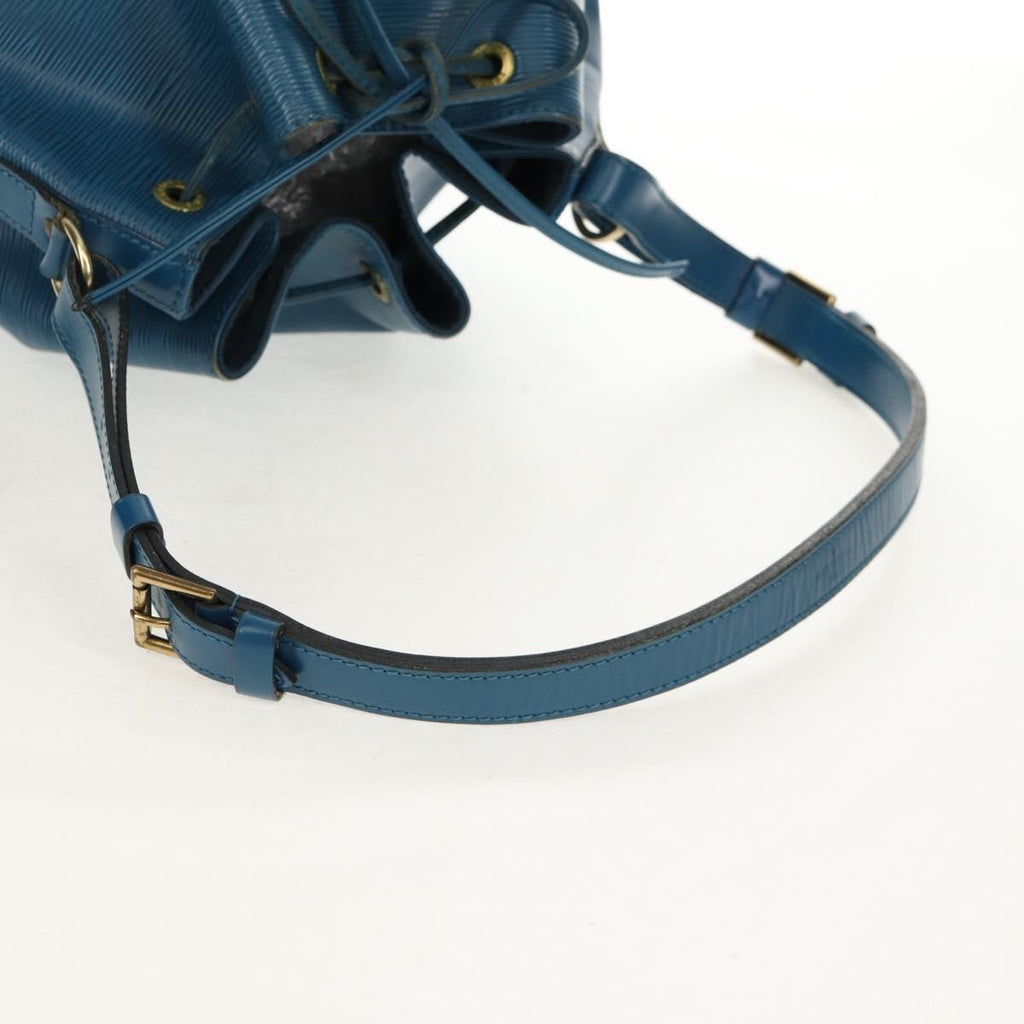 Louis Vuitton Petit Noe Handbag Epi Leather Blue Leather Shoulder Bag