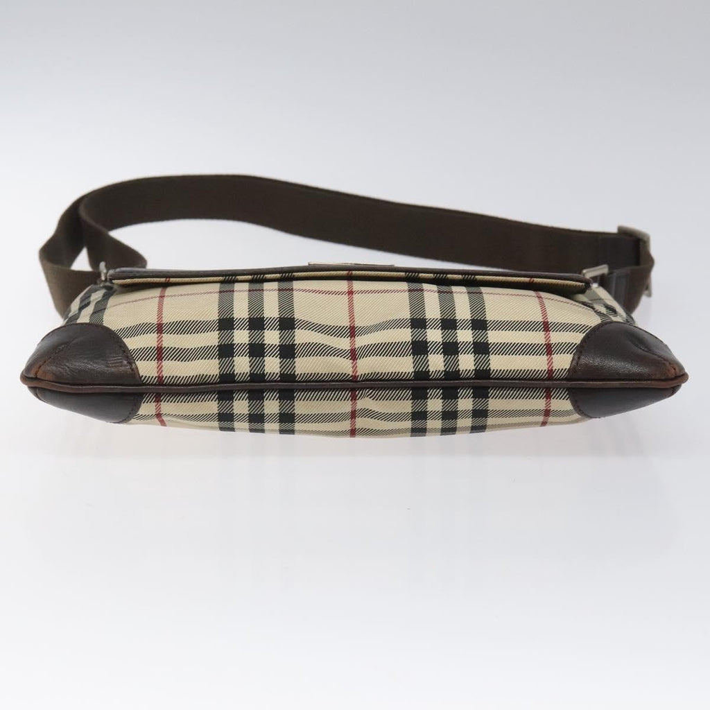 Burberry Nova Check Shoulder Bag Canvas And Leather Beige Canvas Shoulder Bag
