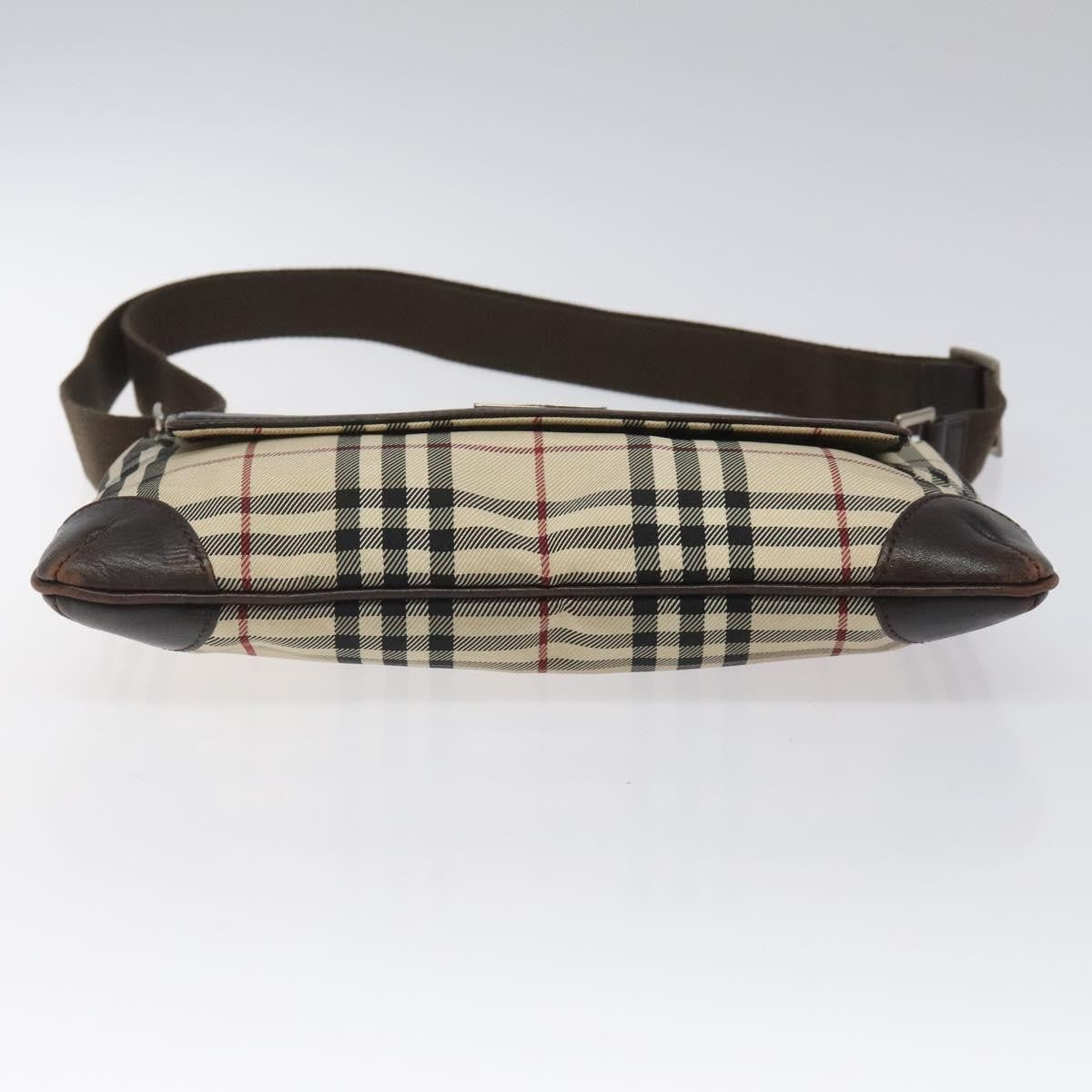 Burberry Nova Check Shoulder Bag Canvas And Leather Beige Canvas Shoulder Bag