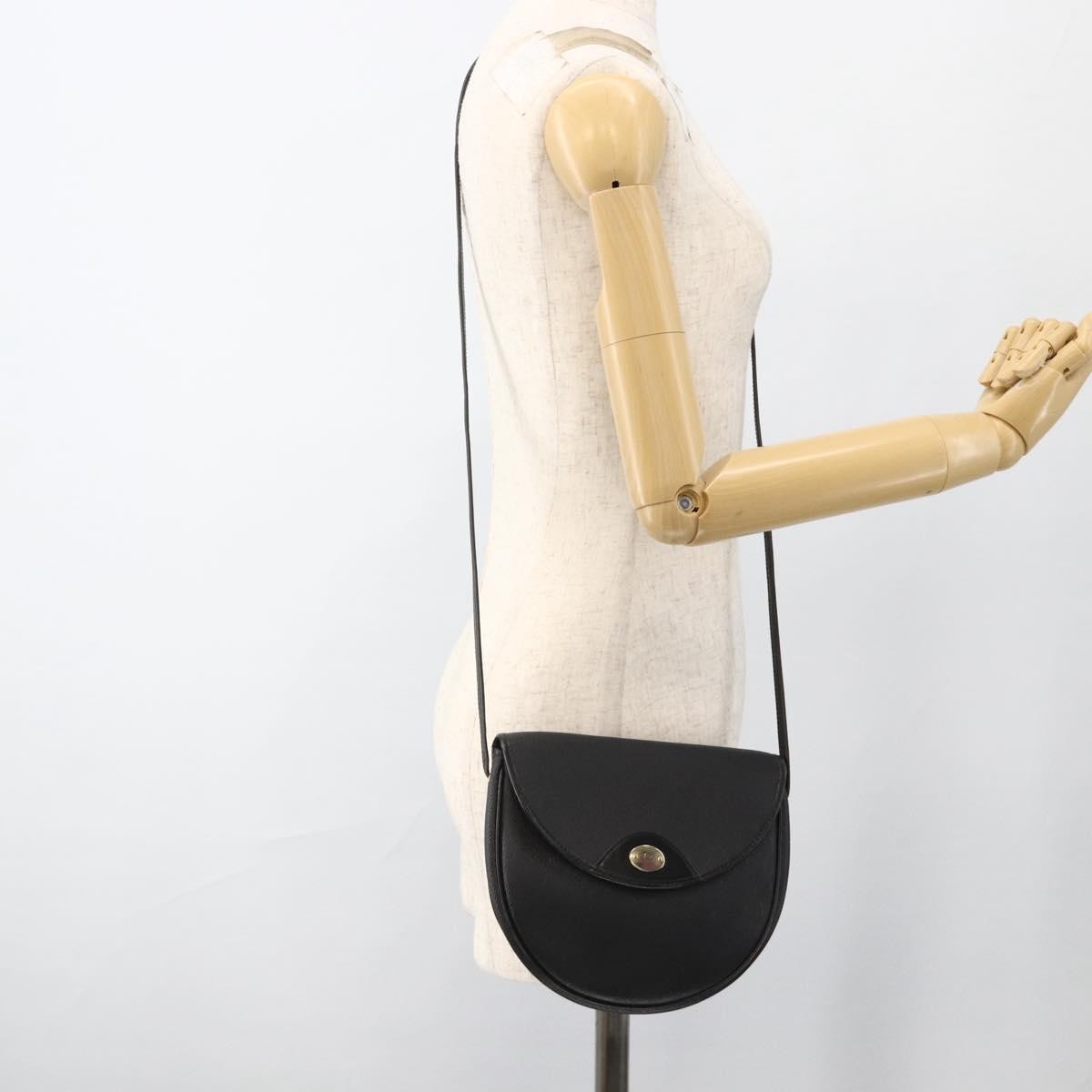 Christian Dior Vintage Honeycomb Shoulder Bag Canvas And Leather Black Canvas Shoulder Bag Bag (Pre-Owned)