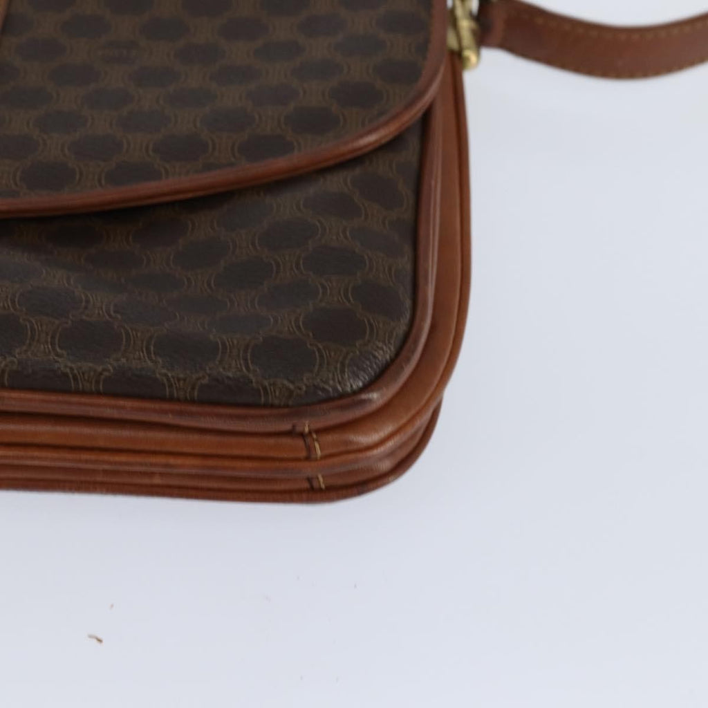 Celine Macadam Shoulder Bag Pvc Leather Brown Pvc Shoulder Bag Bag