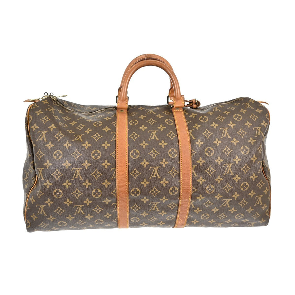 Louis Vuitton Keepall Bag Monogram Canvas Brown Canvas Travel Bag