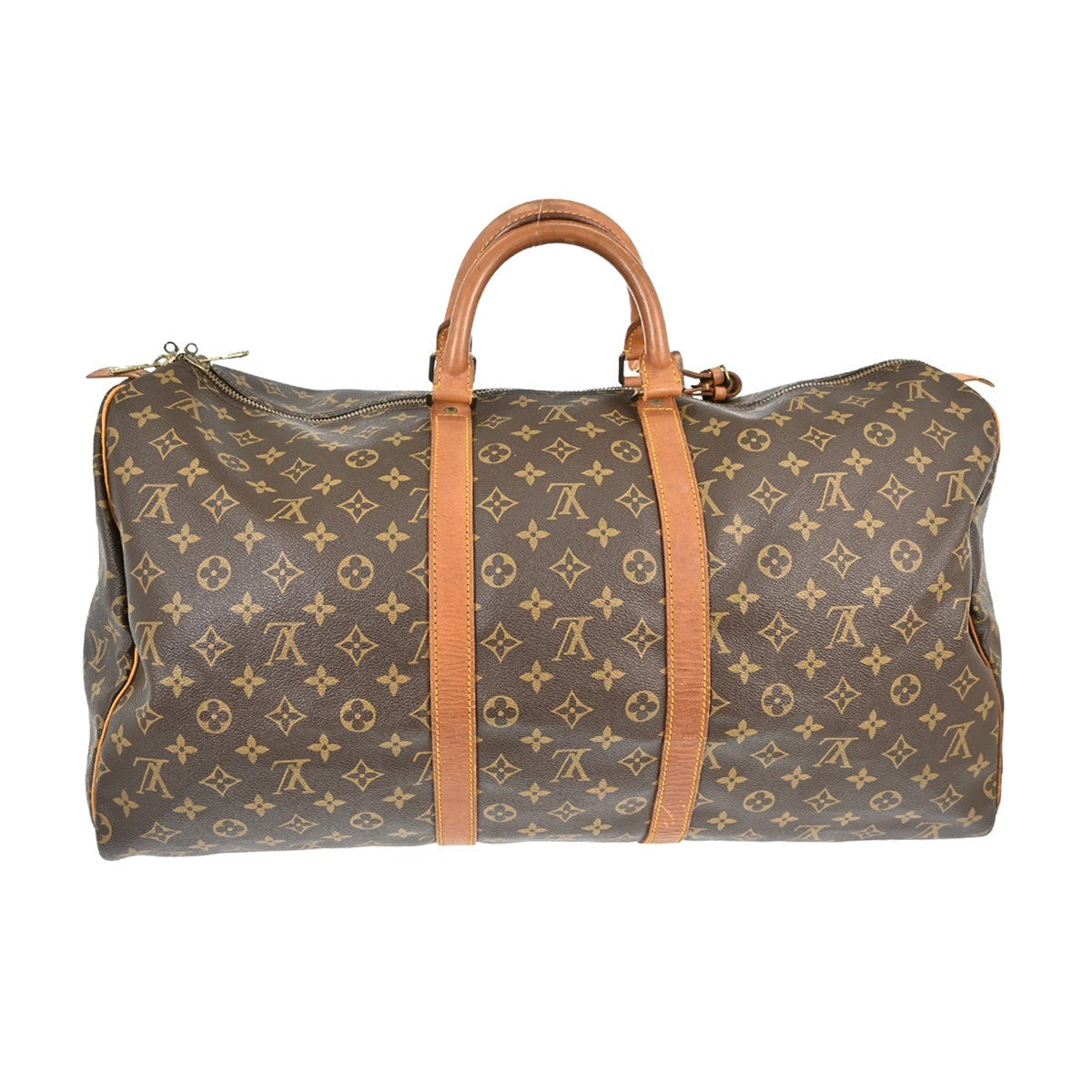 Louis Vuitton Keepall Bag Monogram Canvas Brown Canvas Travel Bag