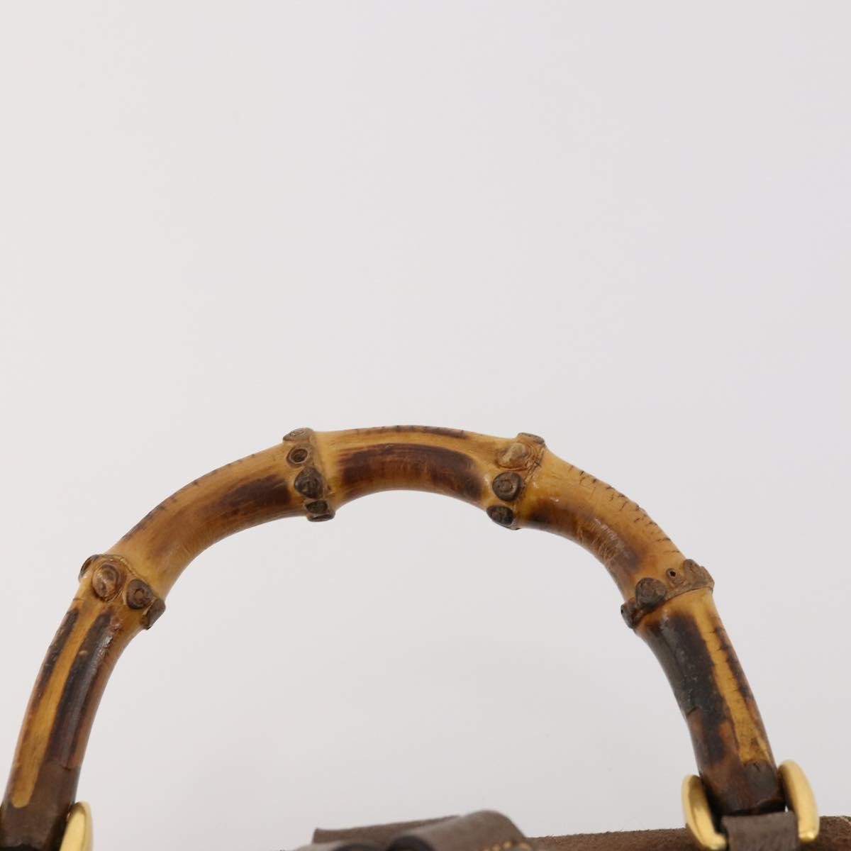 Gucci Gucci Bamboo Backpack Daim Brown Suede Backpack Bag (Pre-Owned)