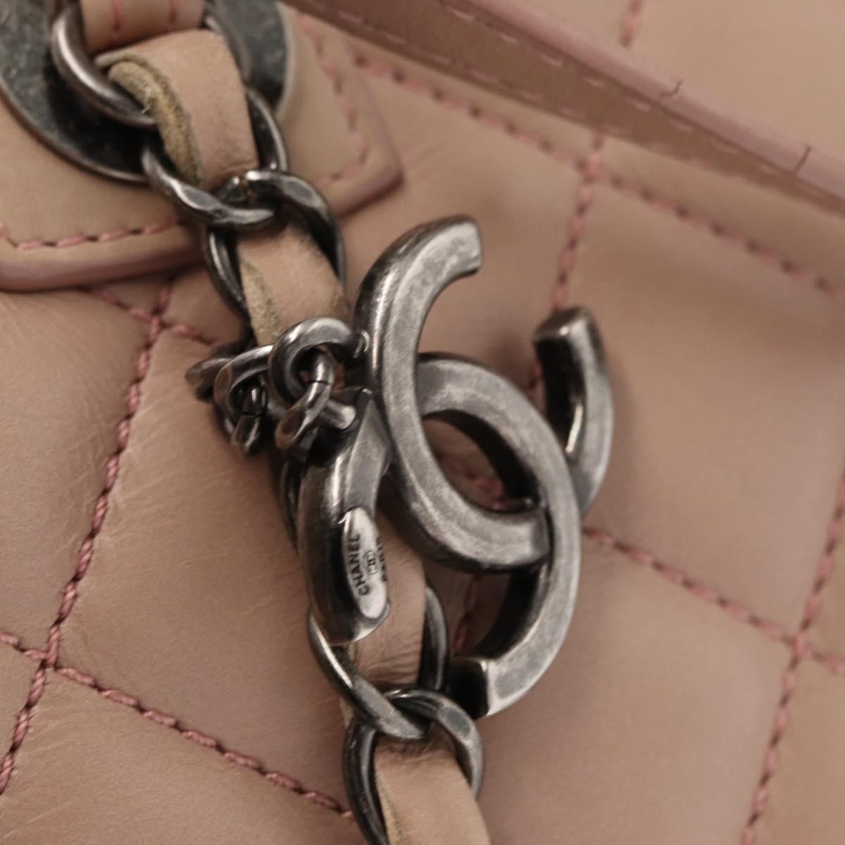 Chanel Easy Shopping Tote Quilted Calfskin Pink Leather Tote Bag Bag