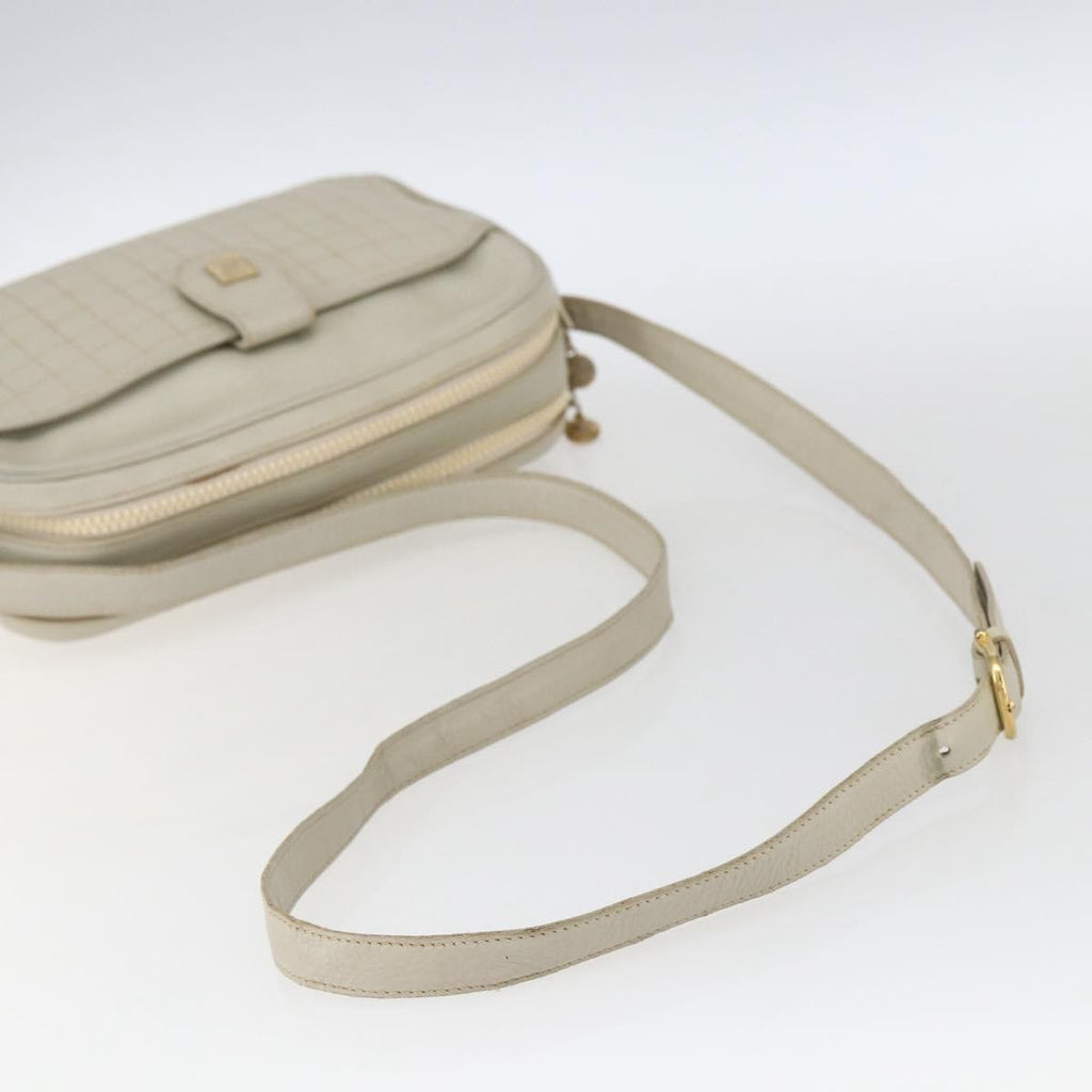 Celine Vintage Shoulder Bag Leather White Leather Shoulder Bag Bag