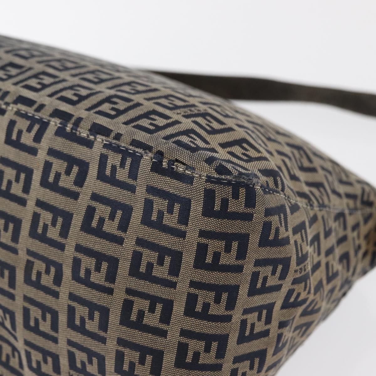 Fendi Mama Forever Bag Zucchino Canvas Navy Canvas Shoulder Bag Bag