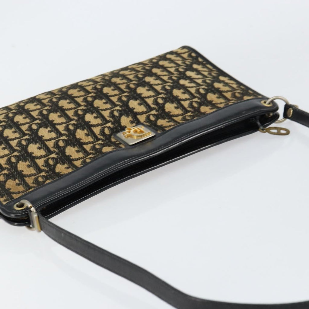 Christian Dior Vintage Trotter Shoulder Bag Canvas Navy Canvas Shoulder Bag Bag (Pre-Owned)