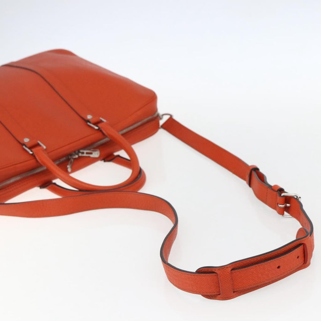 Louis Vuitton Porte-Documents Voyage Briefcase Taiga Leather Orange Leather Briefcase Bag