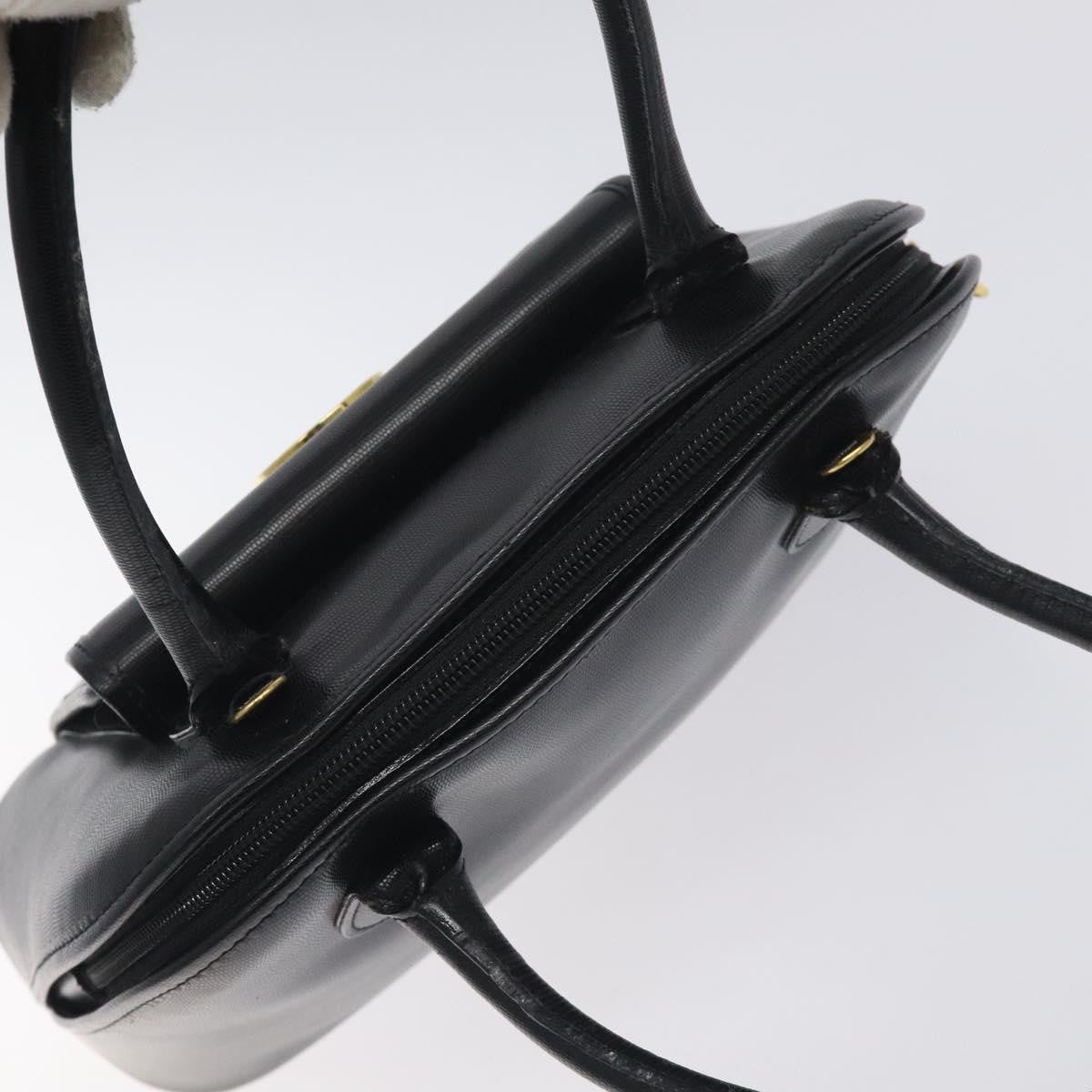 Celine Circle Logo Handbag Leather Black Leather Bag