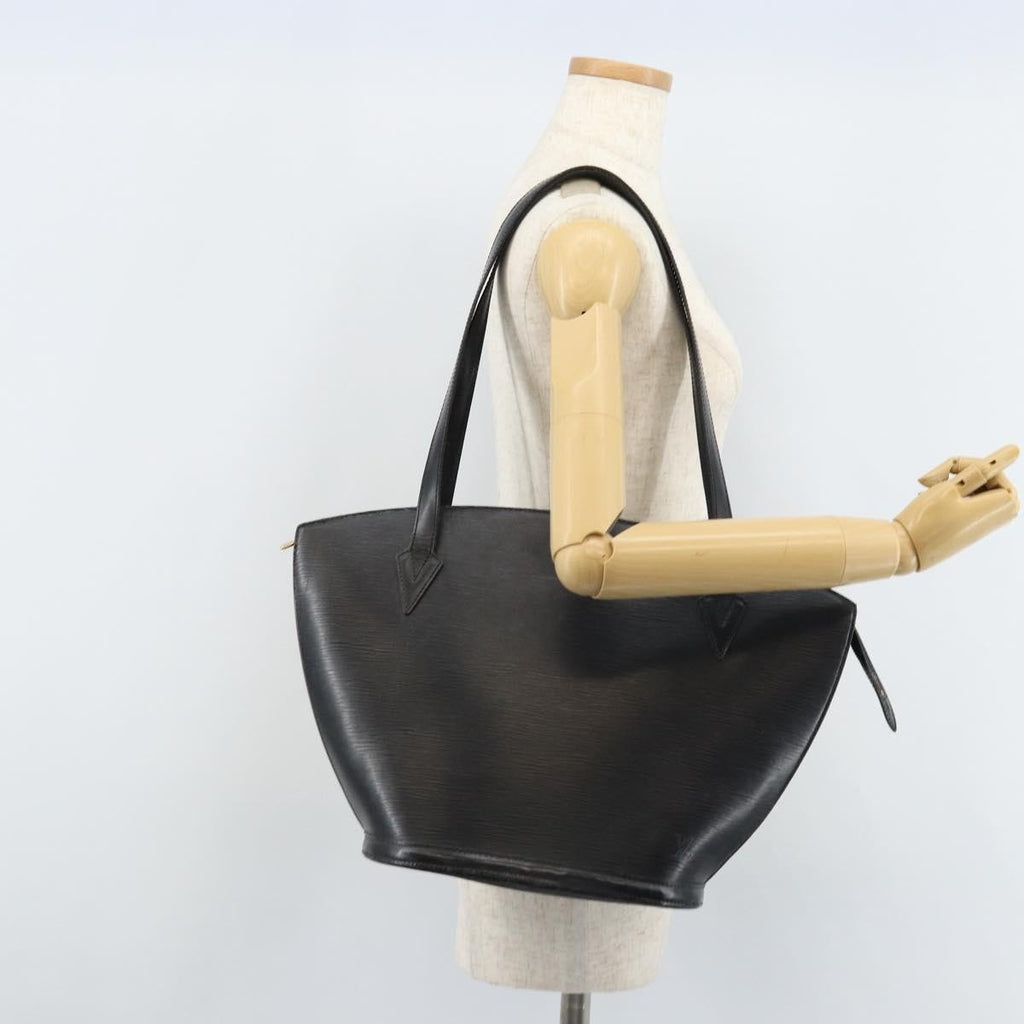 Louis Vuitton Saint Jacques Handbag Epi Leather Black Leather Shoulder Bag