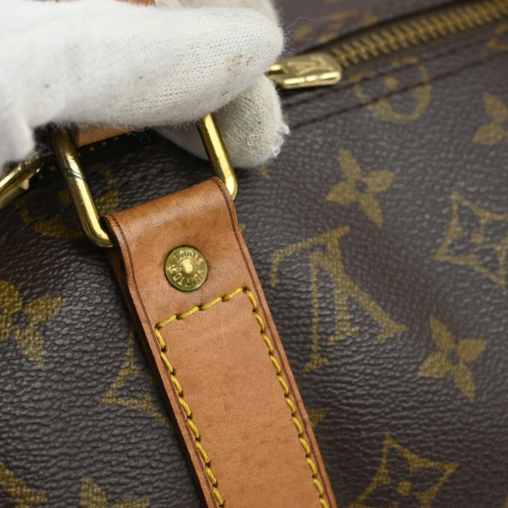 Louis Vuitton Keepall Bag Monogram Canvas Brown Canvas Travel Bag