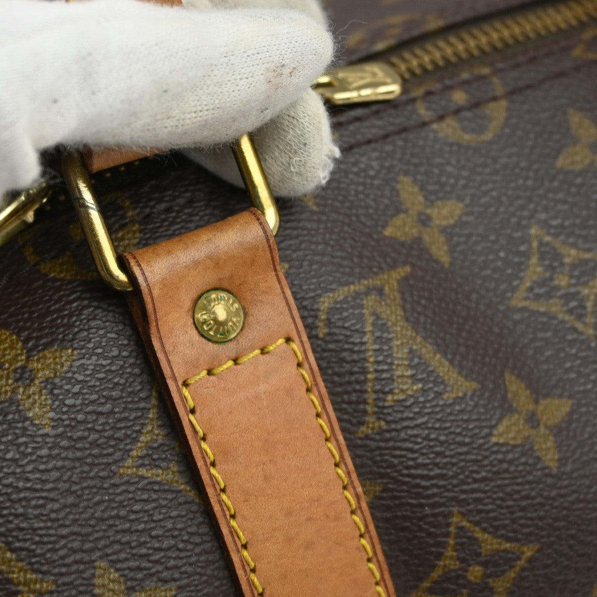 Louis Vuitton Keepall Bag Monogram Canvas Brown Canvas Travel Bag