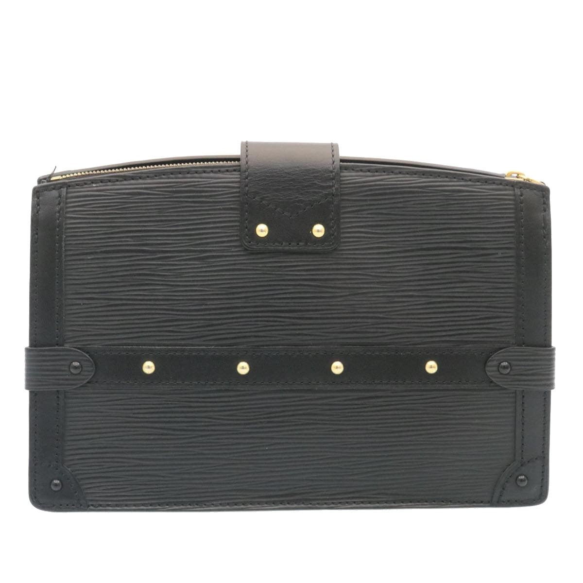 Louis Vuitton Trunk Clutch Epi Leather Black Leather Clutche & Pouche Bag