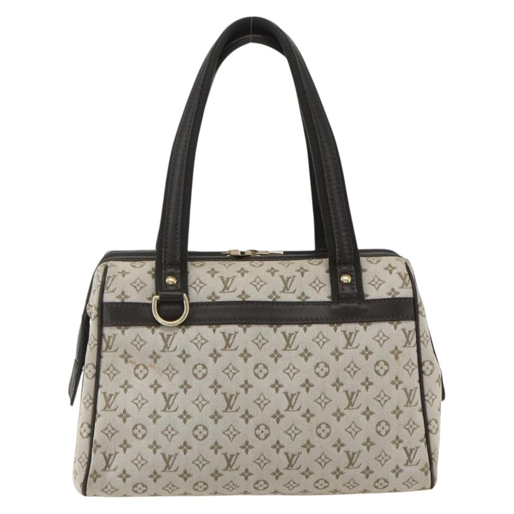 Louis Vuitton Josephine Handbag Mini Lin Khaki Canvas Handbag
