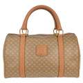 Celine Vintage Duffle Bag Canvas And Leather Beige Pvc Travel Bag Bag