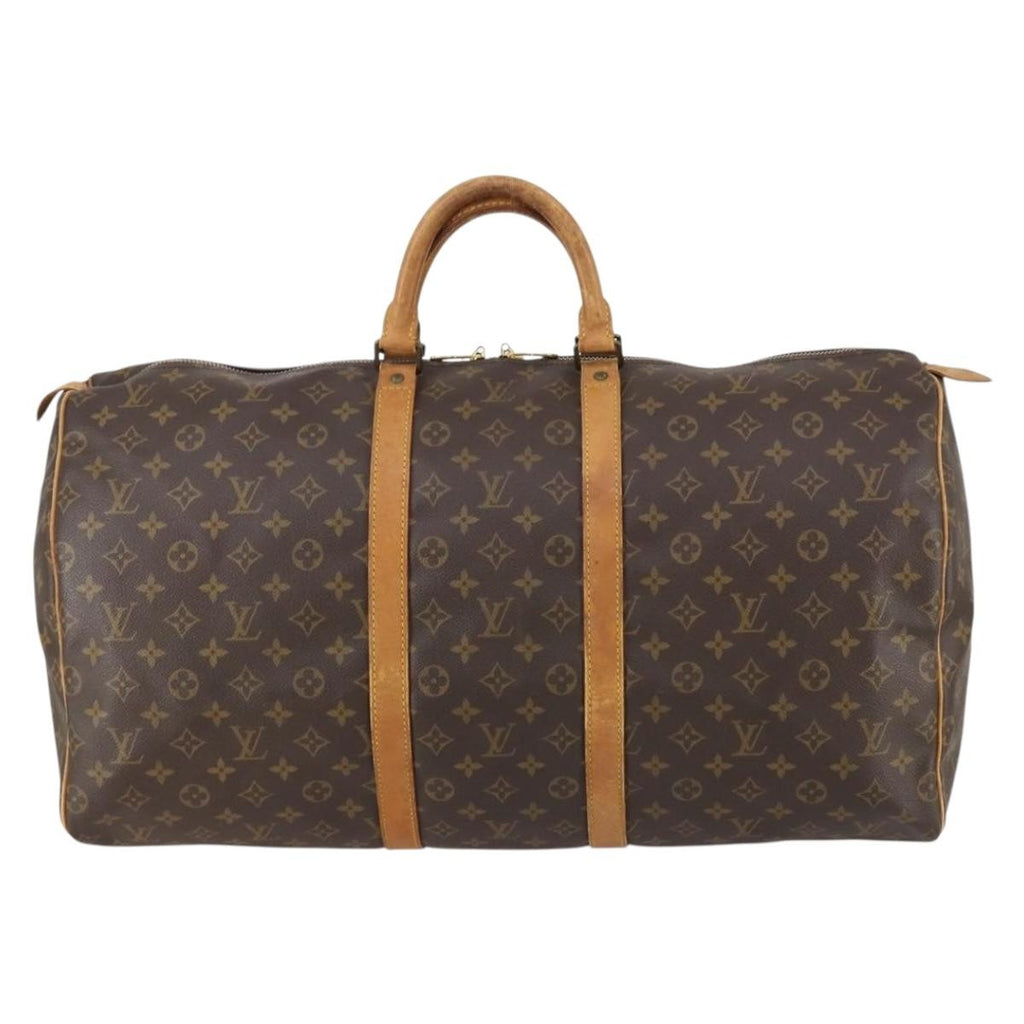 Louis Vuitton Keepall Bag Monogram Canvas Brown Canvas Travel Bag