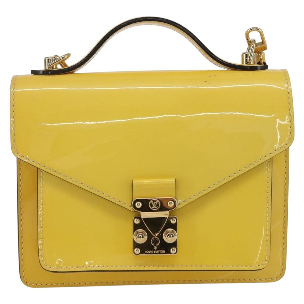 Louis Vuitton Monceau Handbag Vernis Yellow Patent_Leather Handbag