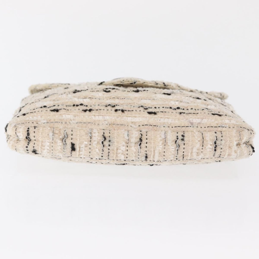 Chanel Vintage Envelope Chain Clutch Tweed White Tweed Clutche & Pouche Bag