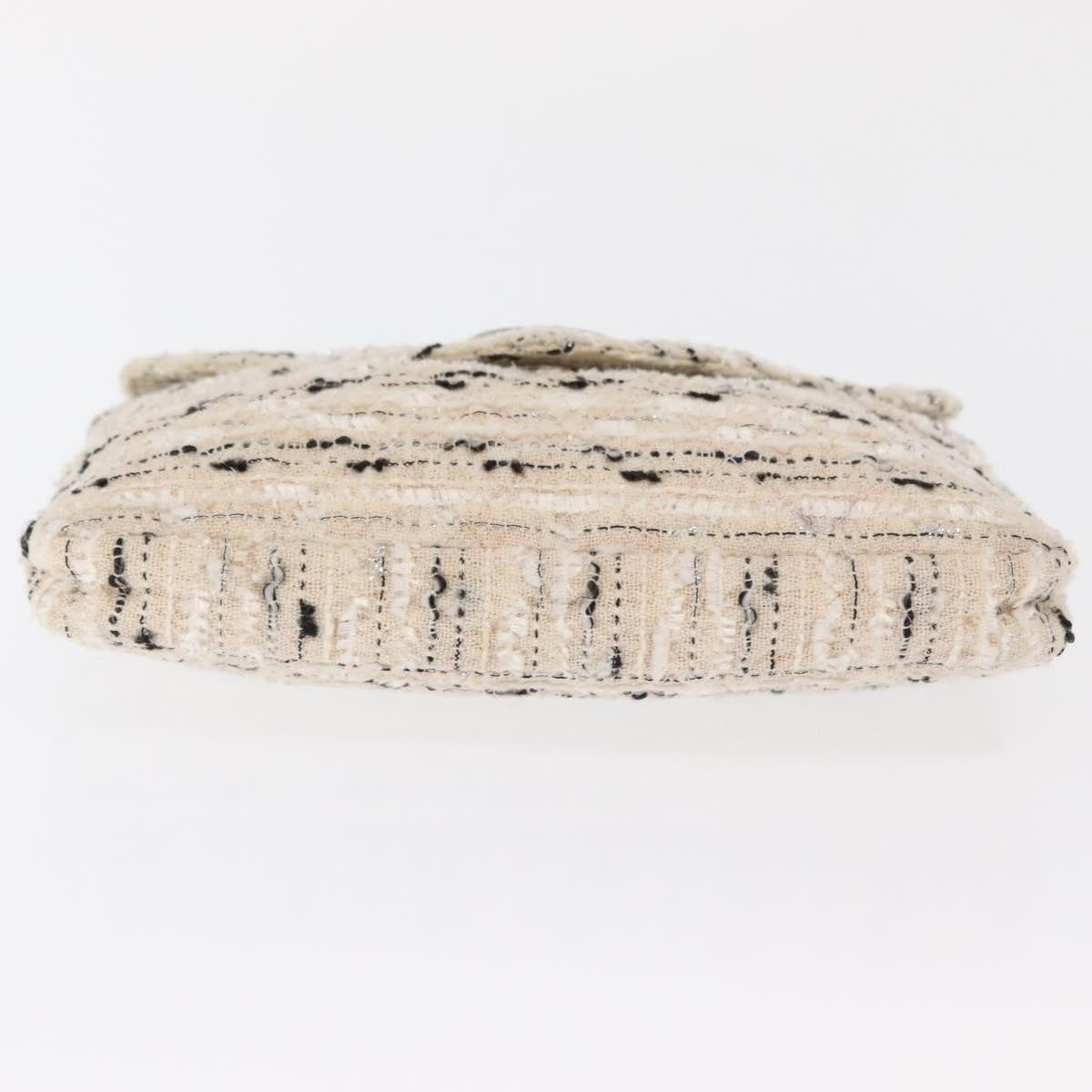 Chanel Vintage Envelope Chain Clutch Tweed White Tweed Clutche & Pouche Bag