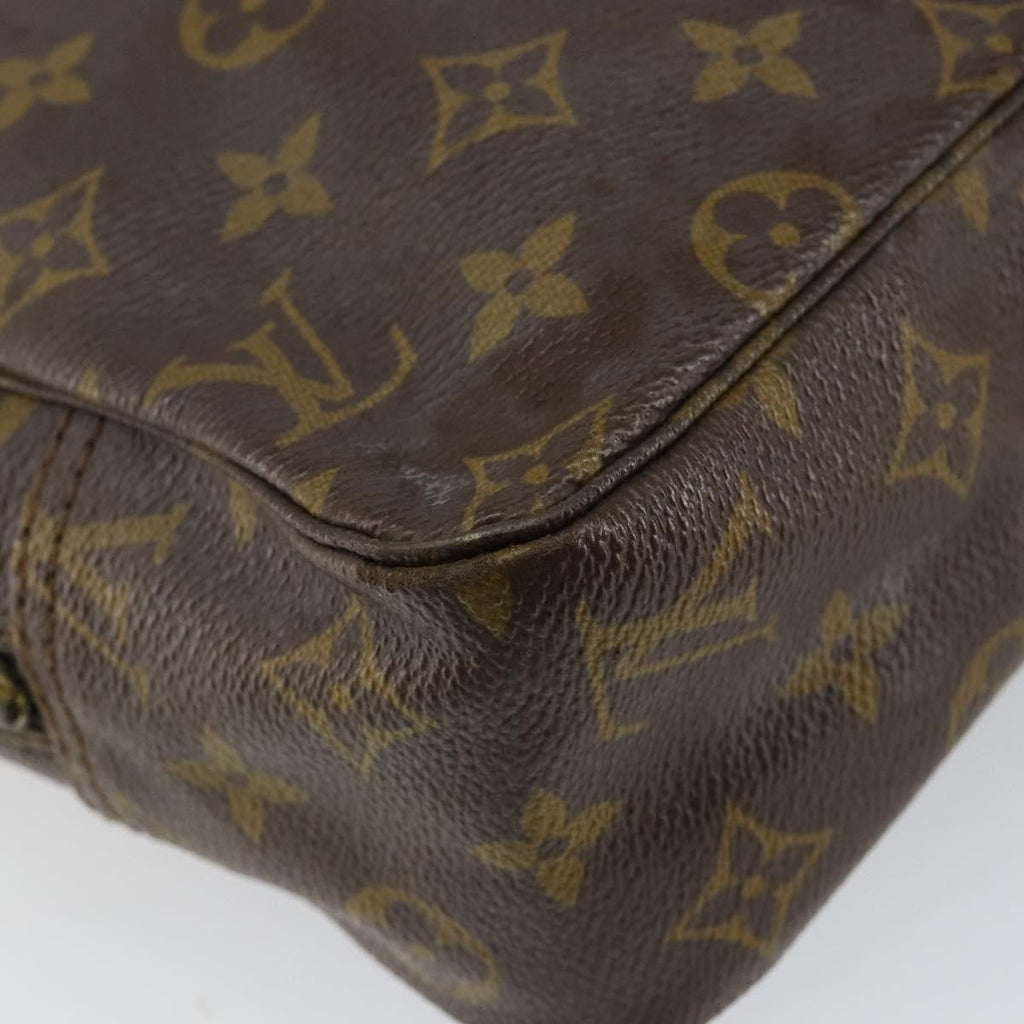 Louis Vuitton Trousse Toiletry Pouch Monogram Canvas Brown Canvas Toiletry Case Accessory