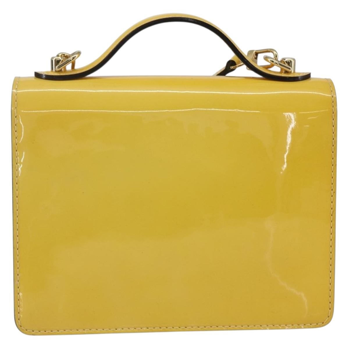 Louis Vuitton Monceau Handbag Vernis Yellow Patent_Leather Handbag