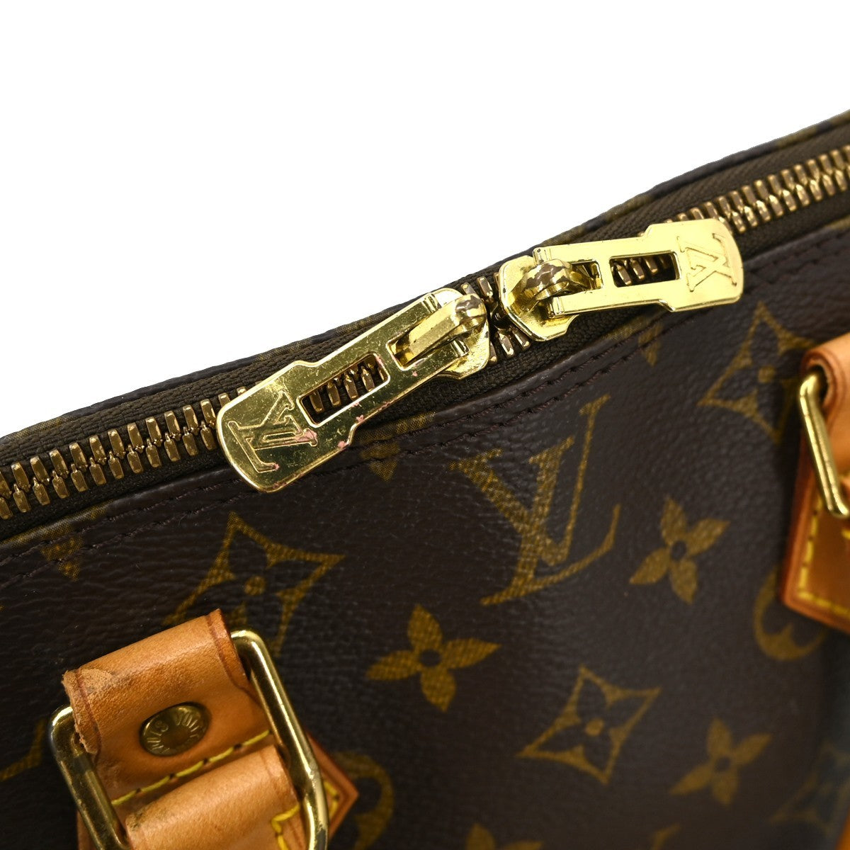 Louis Vuitton Alma Handbag Monogram Canvas Brown Canvas Handbag