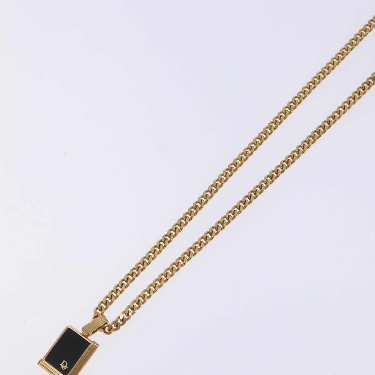 Christian Dior Cd Pendant Necklace Gold-Plated Gold Metal Jewelry (Pre-Owned)