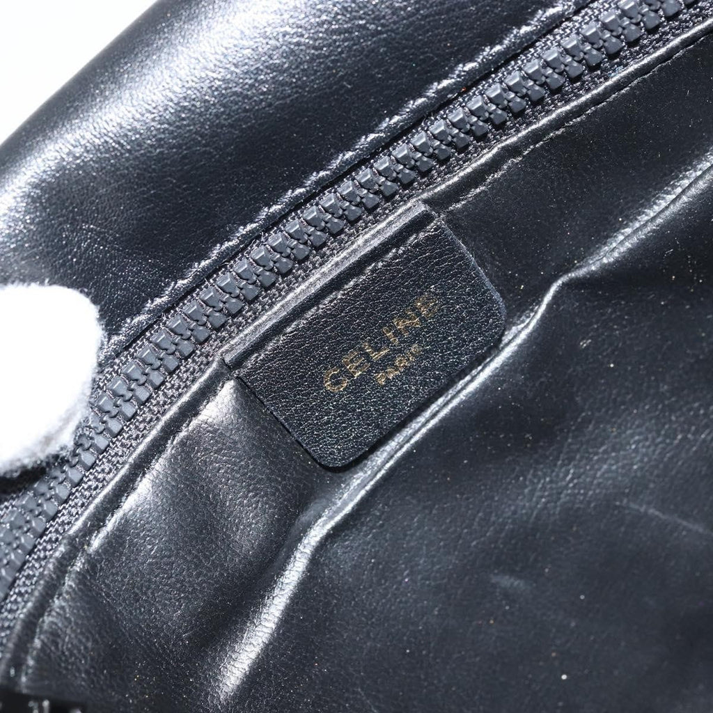 Celine Vintage Shoulder Bag Leather Black Leather Shoulder Bag Bag