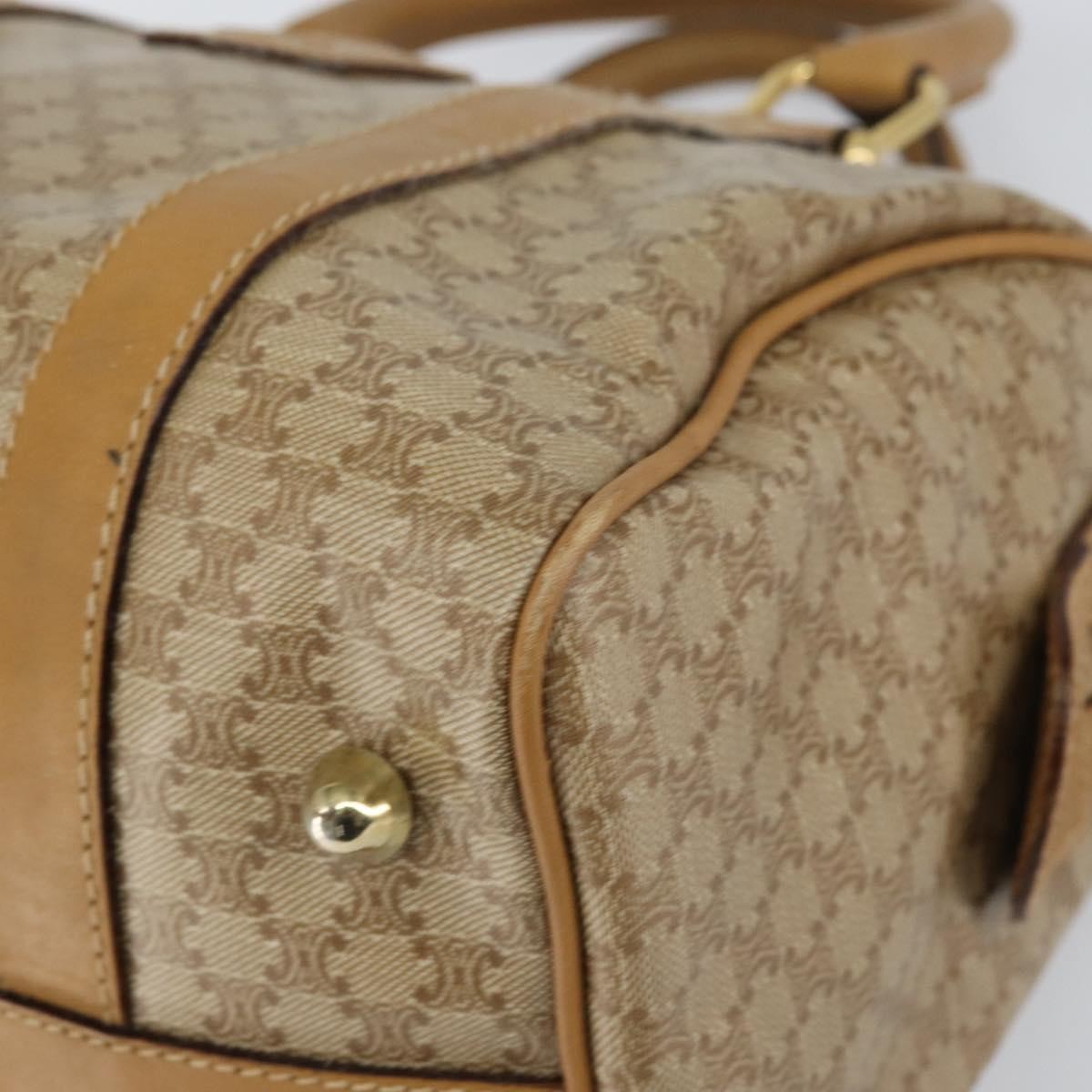 Celine Vintage Macadam Handbag Canvas And Leather Beige Canvas Handbag