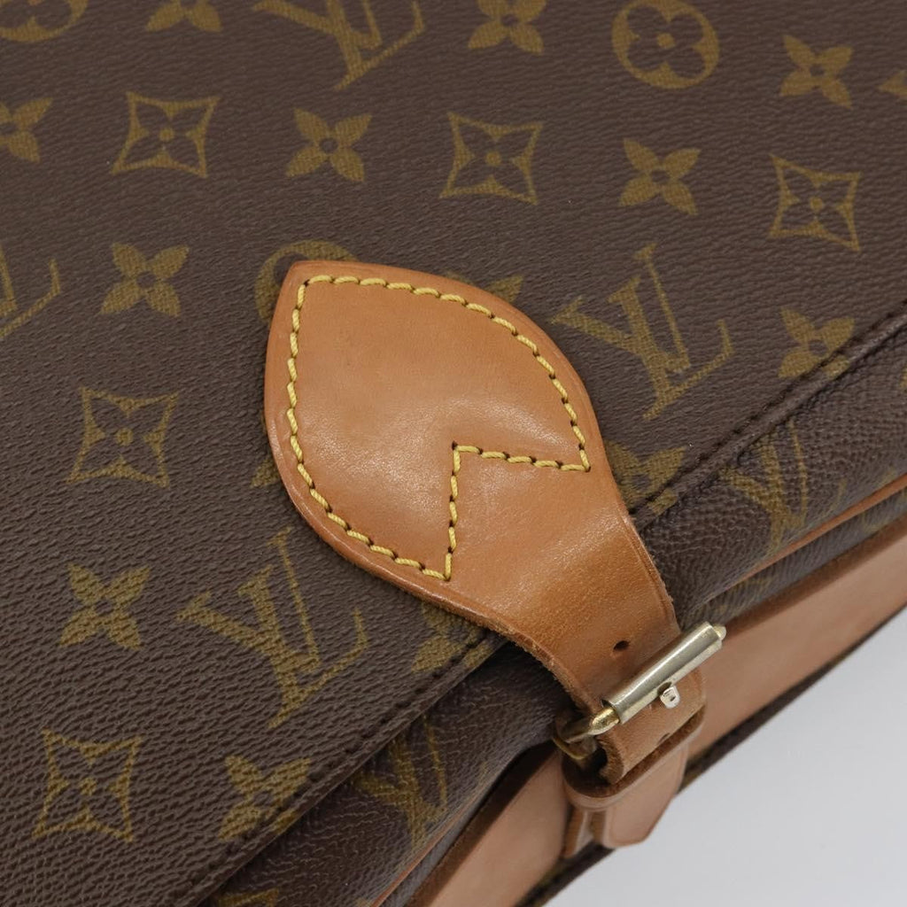 Louis Vuitton Cartouchiere Handbag Monogram Canvas Brown Canvas Shoulder Bag
