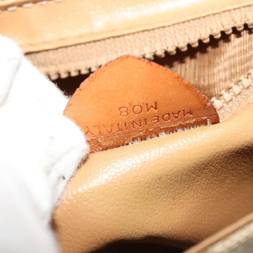 Celine Vintage Macadam Shoulder Bag Canvas Beige Canvas Bag