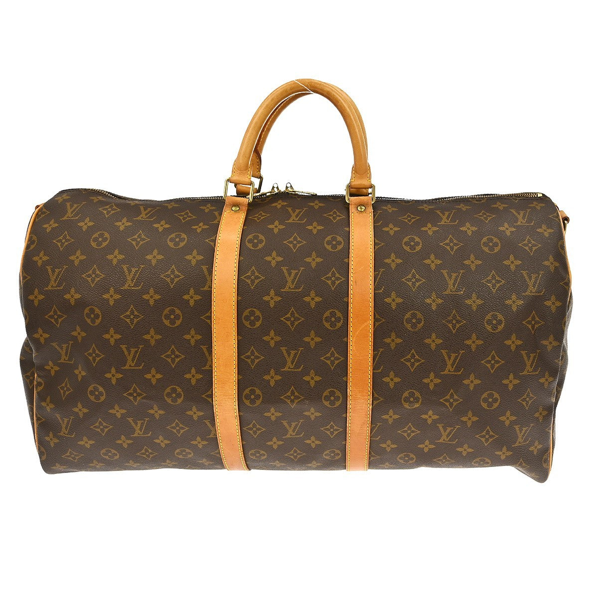 Louis Vuitton Keepall Bandouliere Bag Monogram Canvas Brown Canvas Travel Bag