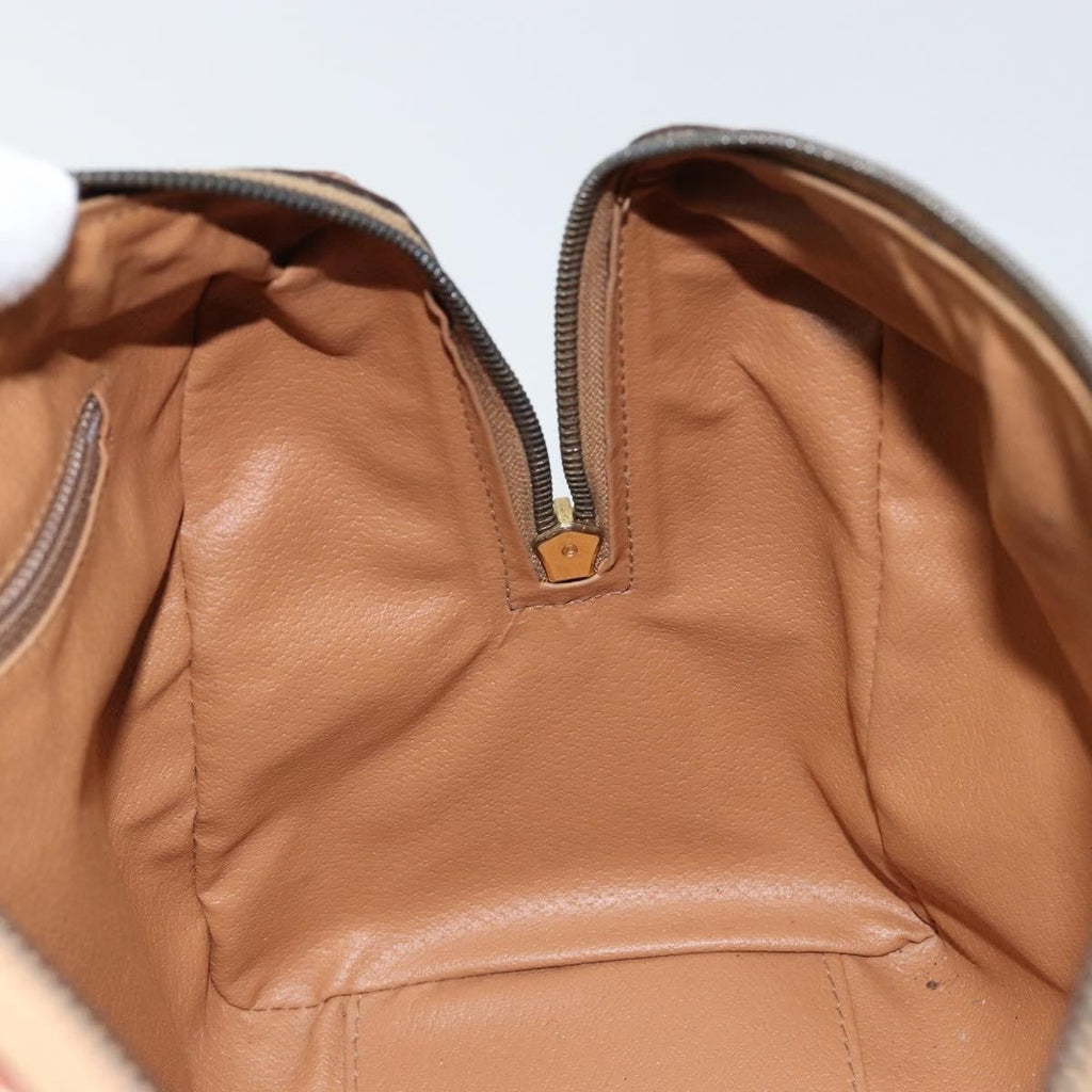 Celine Macadam Handbag Macadam With Leather Brown Canvas Shoulder Bag Bag