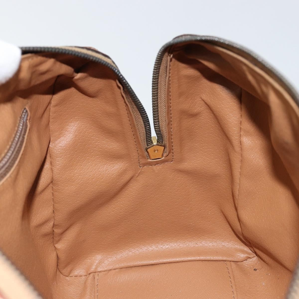 Celine Macadam Handbag Macadam With Leather Brown Canvas Shoulder Bag Bag
