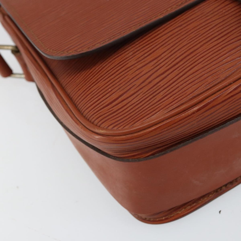 Louis Vuitton Cartouchiere Handbag Epi Leather Brown Leather Shoulder Bag