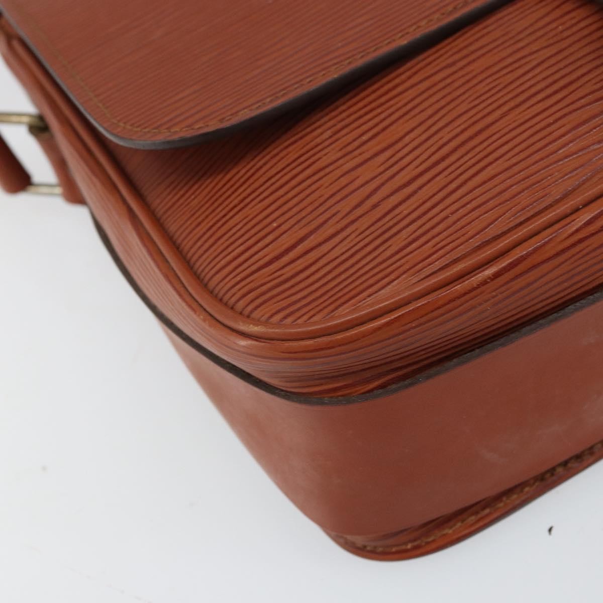 Louis Vuitton Cartouchiere Handbag Epi Leather Brown Leather Shoulder Bag