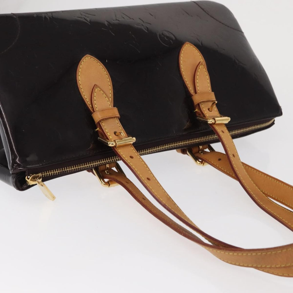 Louis Vuitton Rosewood Avenue Handbag Monogram Vernis Purple Patent_Leather Shoulder Bag